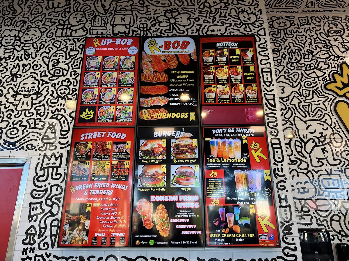 K-BOB Korean Street Food Menu - Image 4